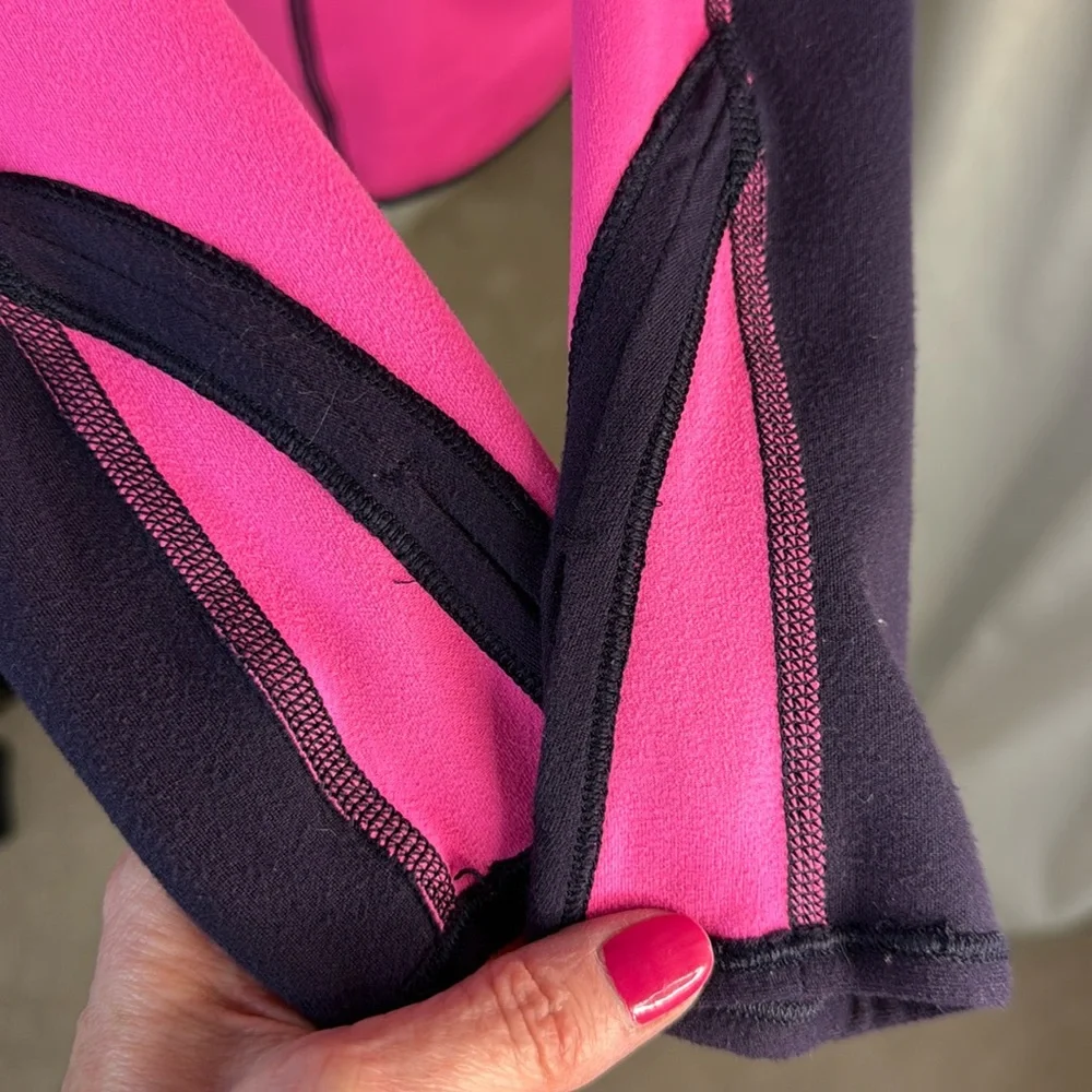 Lululemon Rulu Blue and Pink Women's Long Sleeve Top Size 4 Reversible - Picture 3 of 6